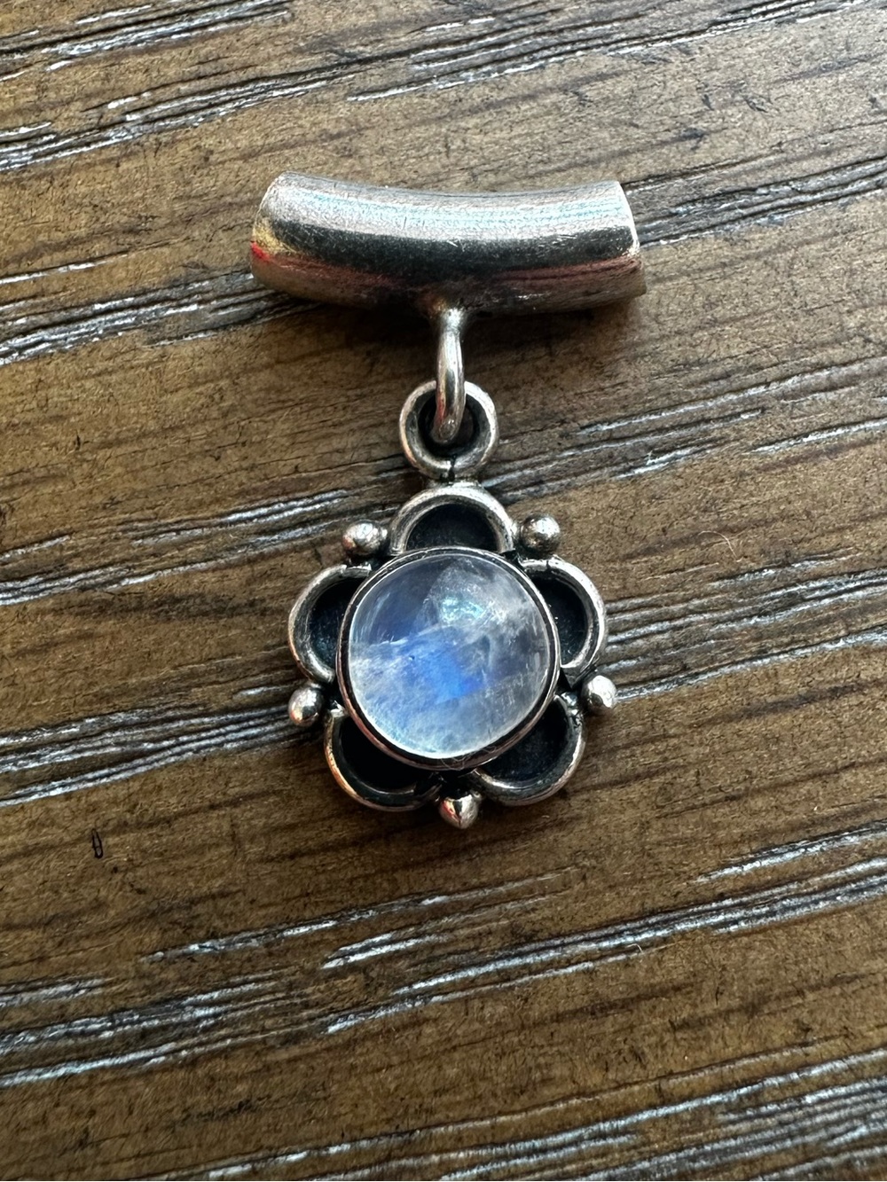 Flashy Sterling Moonstone Pendant